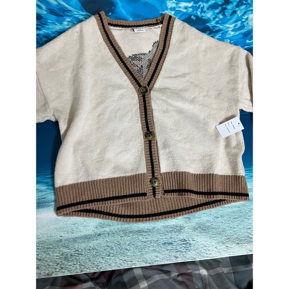 ❄️Nikka K Oatmeal Horse Graphic Cardigan Sweater JSW6363 Womens Large NEW - Picture 3 of 14